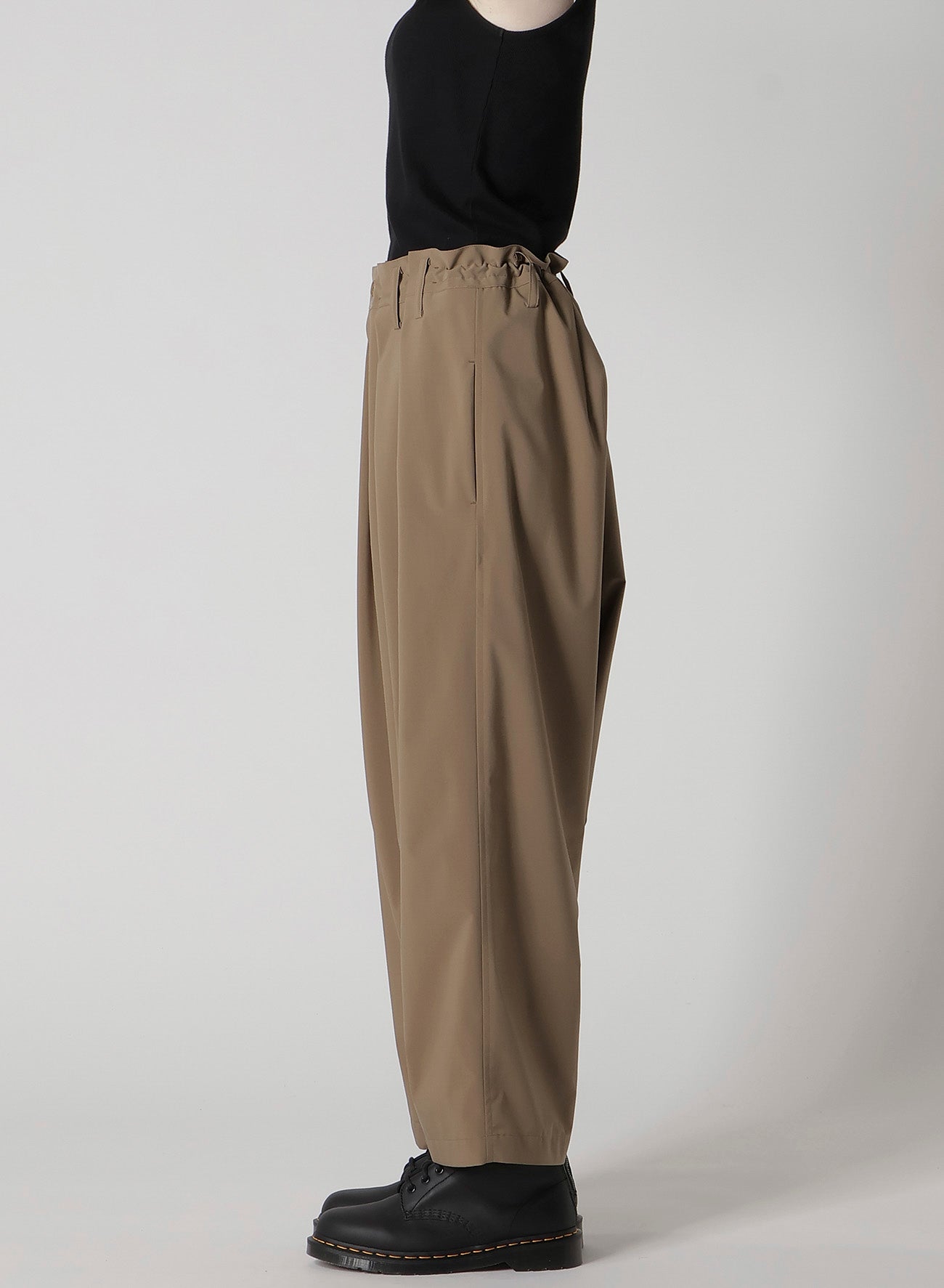 PE/ TAFTA DOUBLE TUCK GATEHRED PANTS