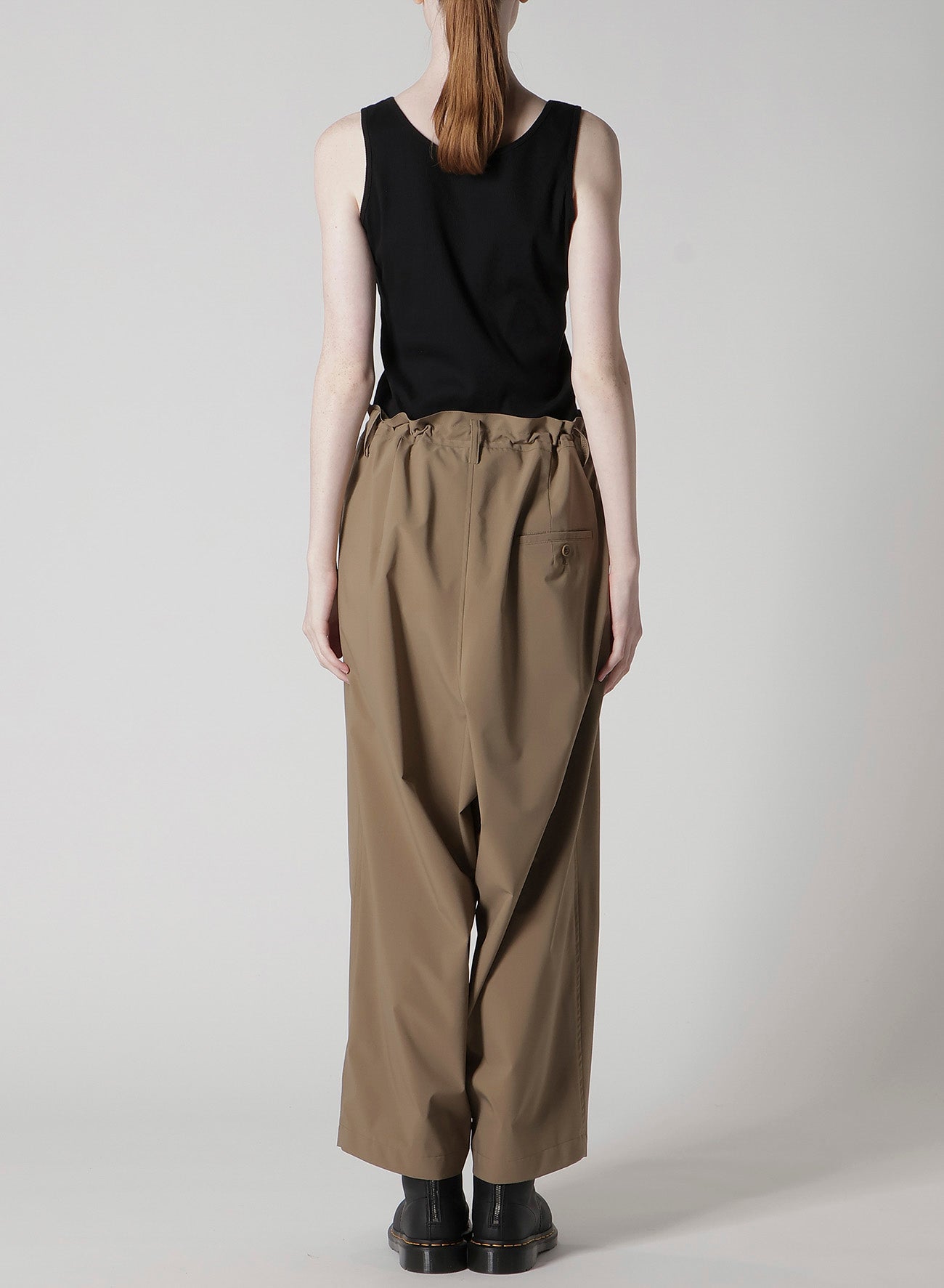 PE/ TAFTA DOUBLE TUCK GATEHRED PANTS