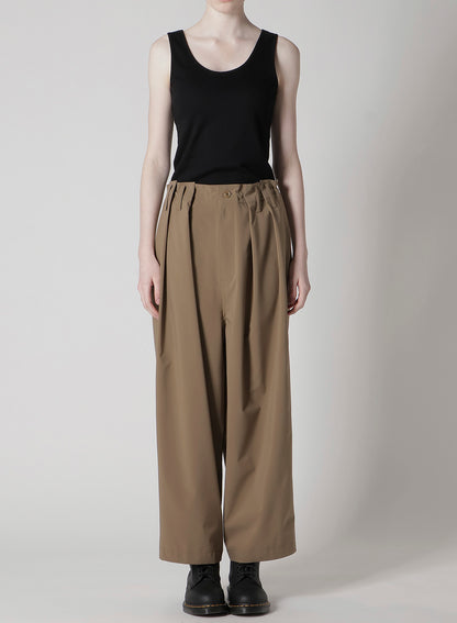 PE/ TAFTA DOUBLE TUCK GATEHRED PANTS