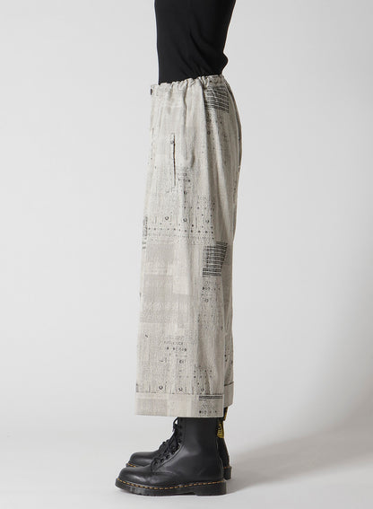PATCHWORK JQ FRONT TUCKED PANTS