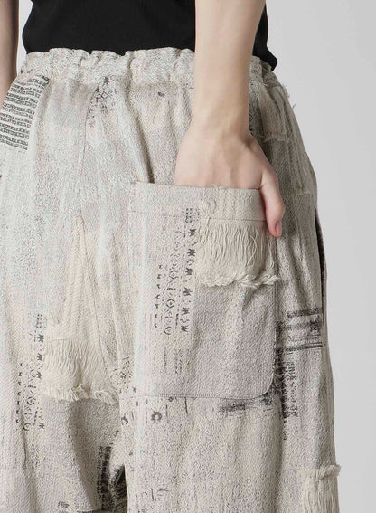 PATCHWORK JQ FRONT TUCKED PANTS