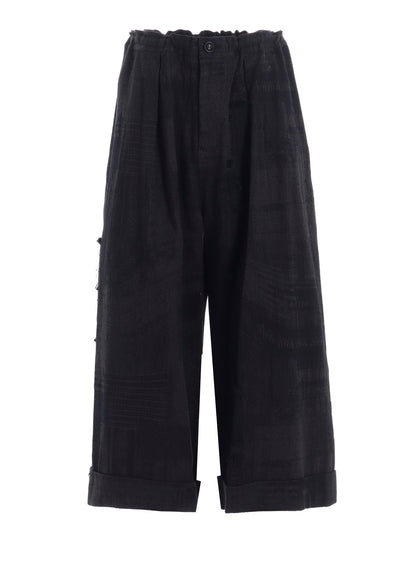 PATCHWORK JQ FRONT TUCKED PANTS