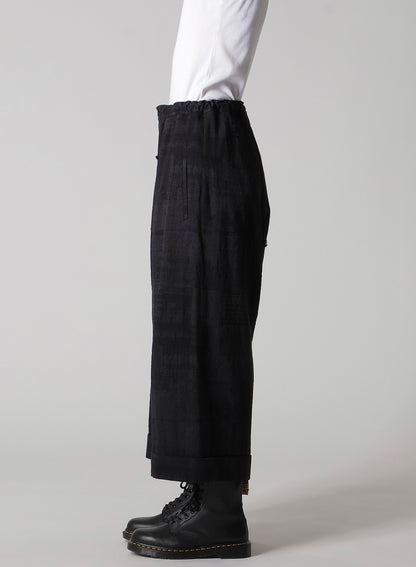 PATCHWORK JQ FRONT TUCKED PANTS