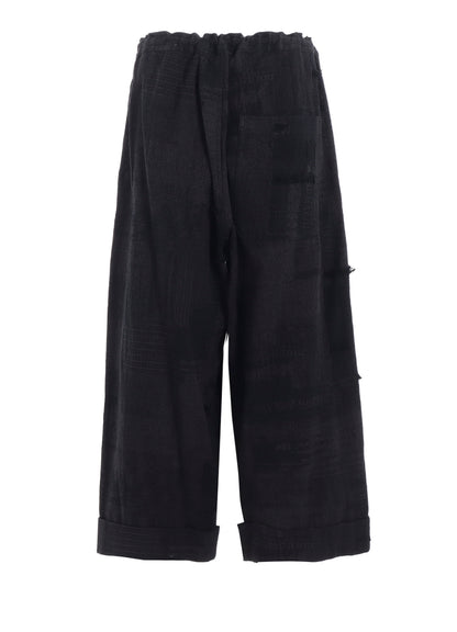 PATCHWORK JQ FRONT TUCKED PANTS