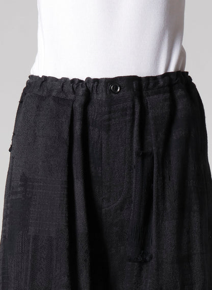 PATCHWORK JQ FRONT TUCKED PANTS