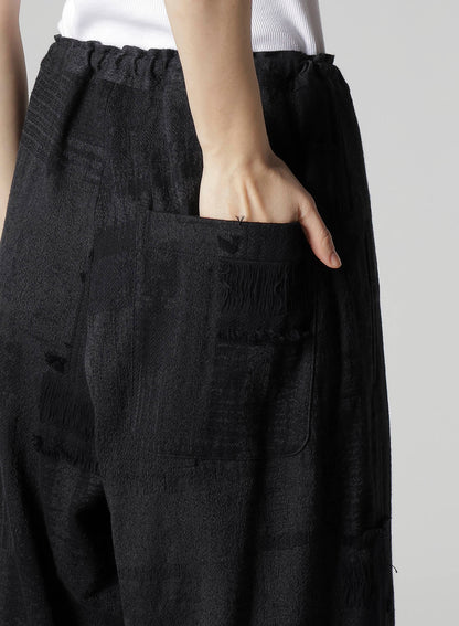 PATCHWORK JQ FRONT TUCKED PANTS