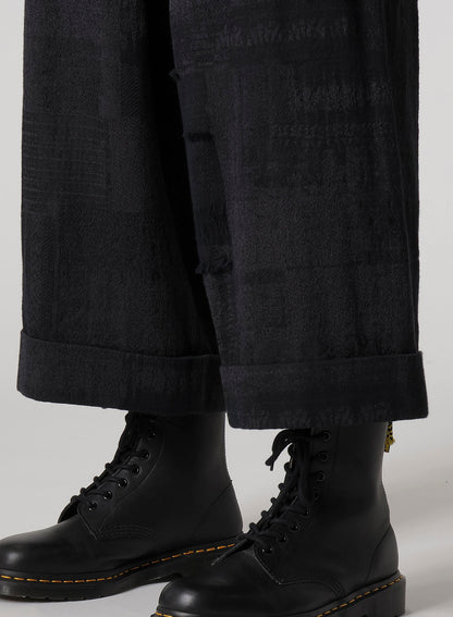 PATCHWORK JQ FRONT TUCKED PANTS