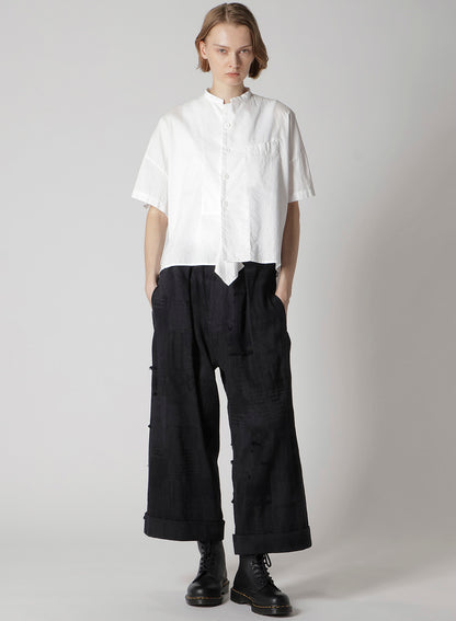 PATCHWORK JQ FRONT TUCKED PANTS