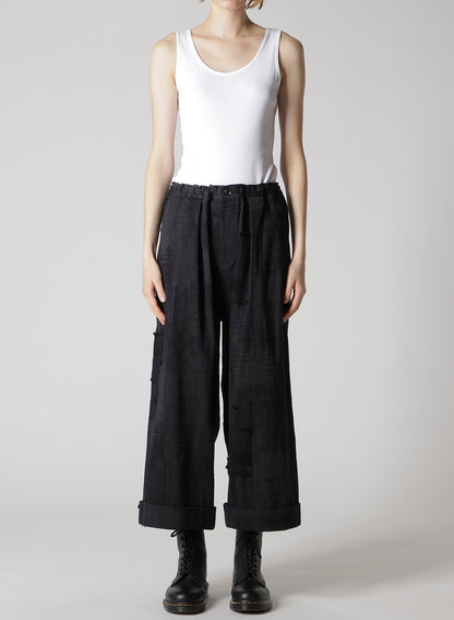 PATCHWORK JQ FRONT TUCKED PANTS