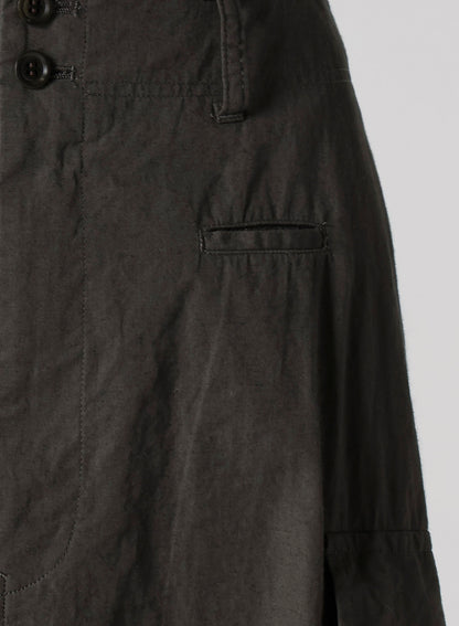 COTTON/LINEN CARGO SKIRT
