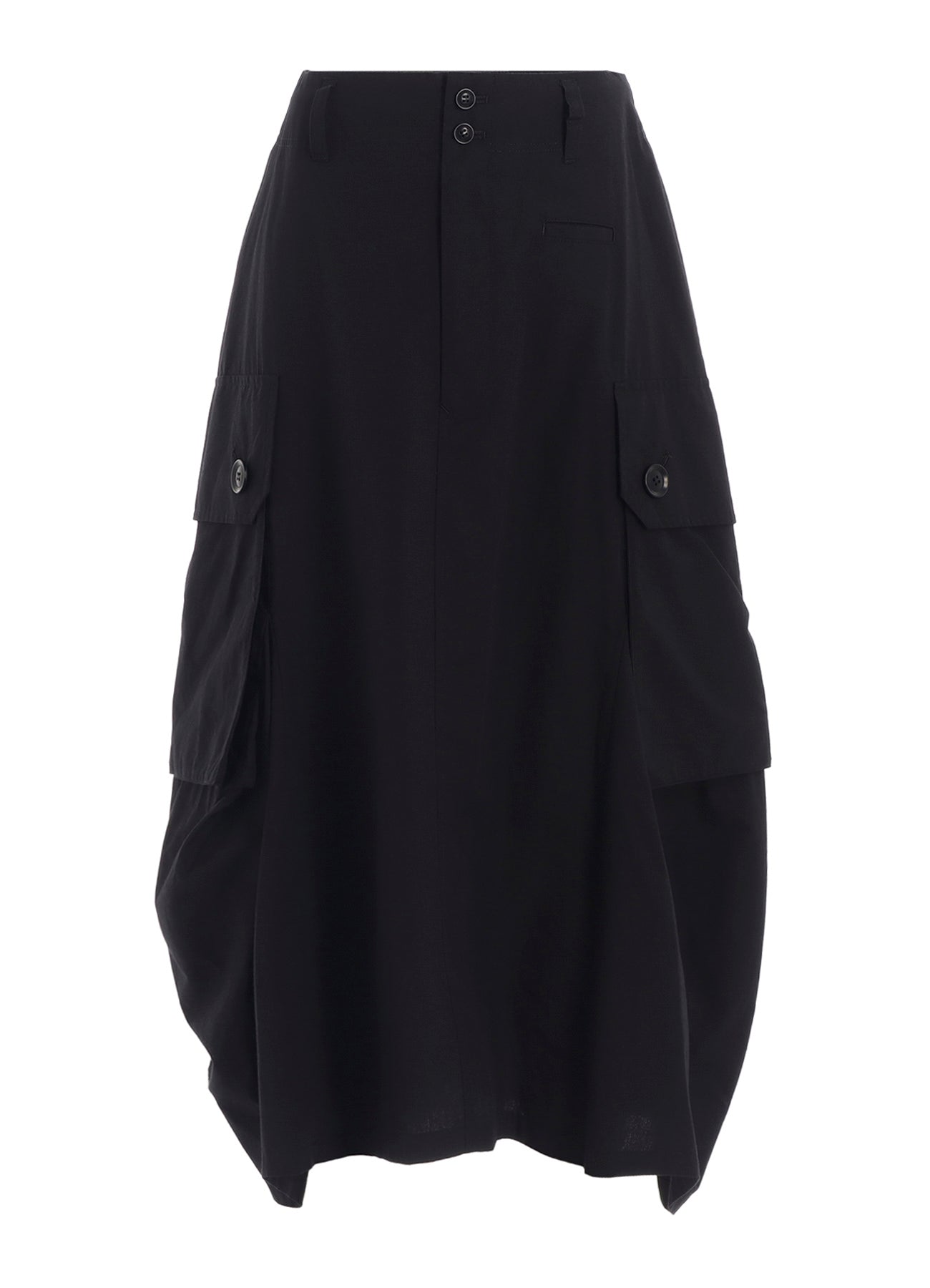COTTON/LINEN CARGO SKIRT