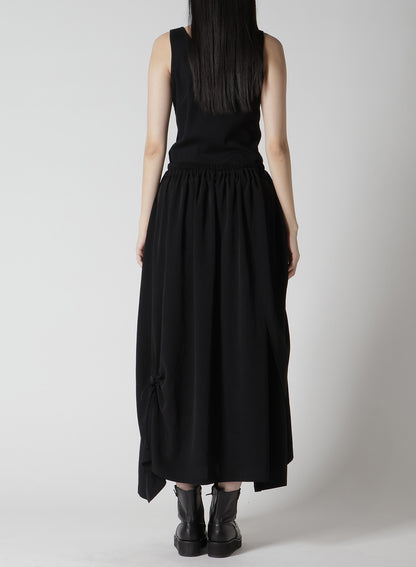 CREPE de CHINE CIRCLE GATHERED SKIRT