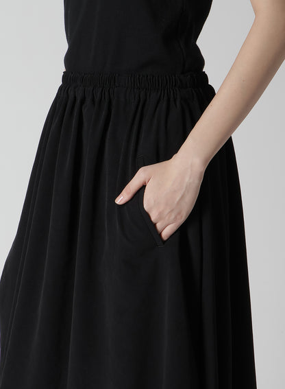 CREPE de CHINE CIRCLE GATHERED SKIRT