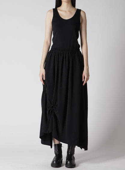 CREPE de CHINE CIRCLE GATHERED SKIRT