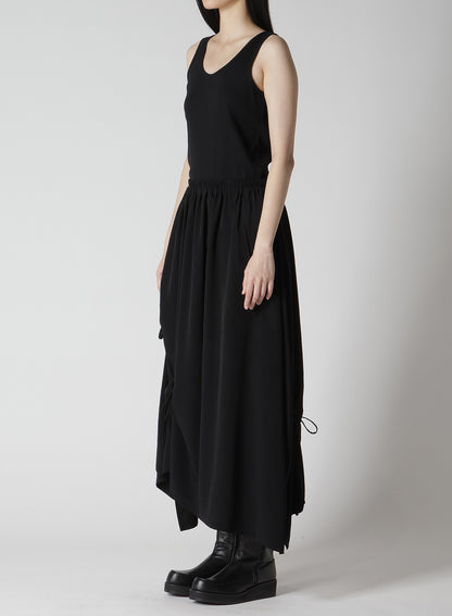 CREPE de CHINE CIRCLE GATHERED SKIRT