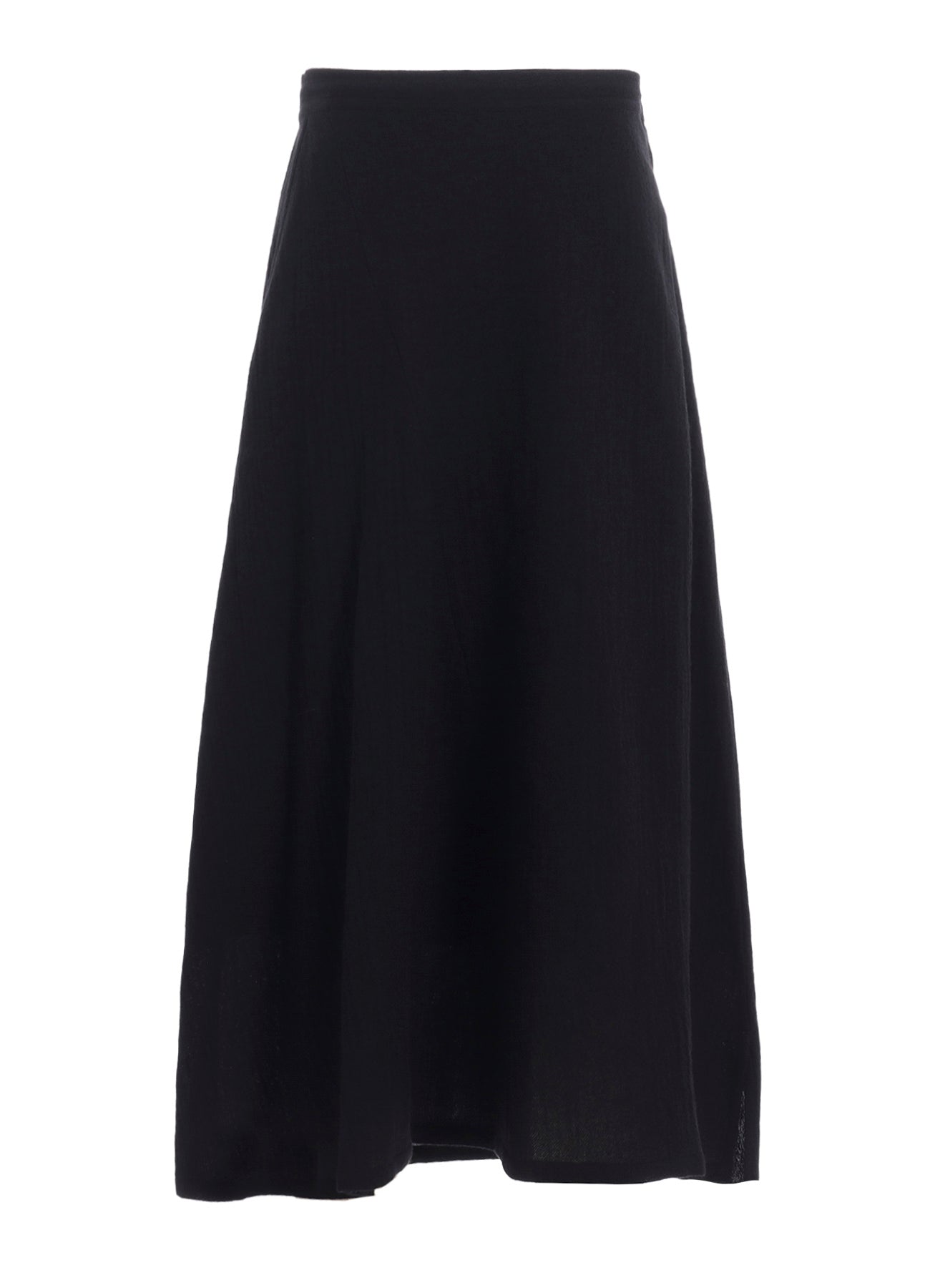 WOOL GAUZE TWILL ASYMMETRIC FLARE SKIRT