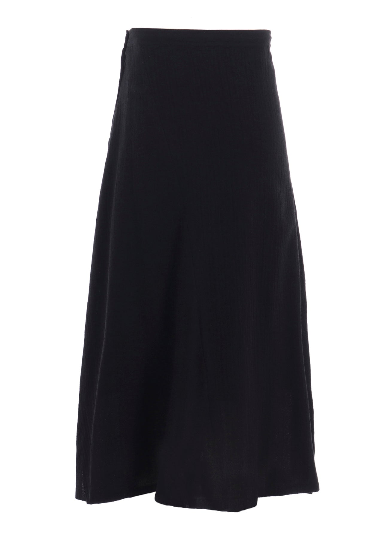 WOOL GAUZE TWILL ASYMMETRIC FLARE SKIRT