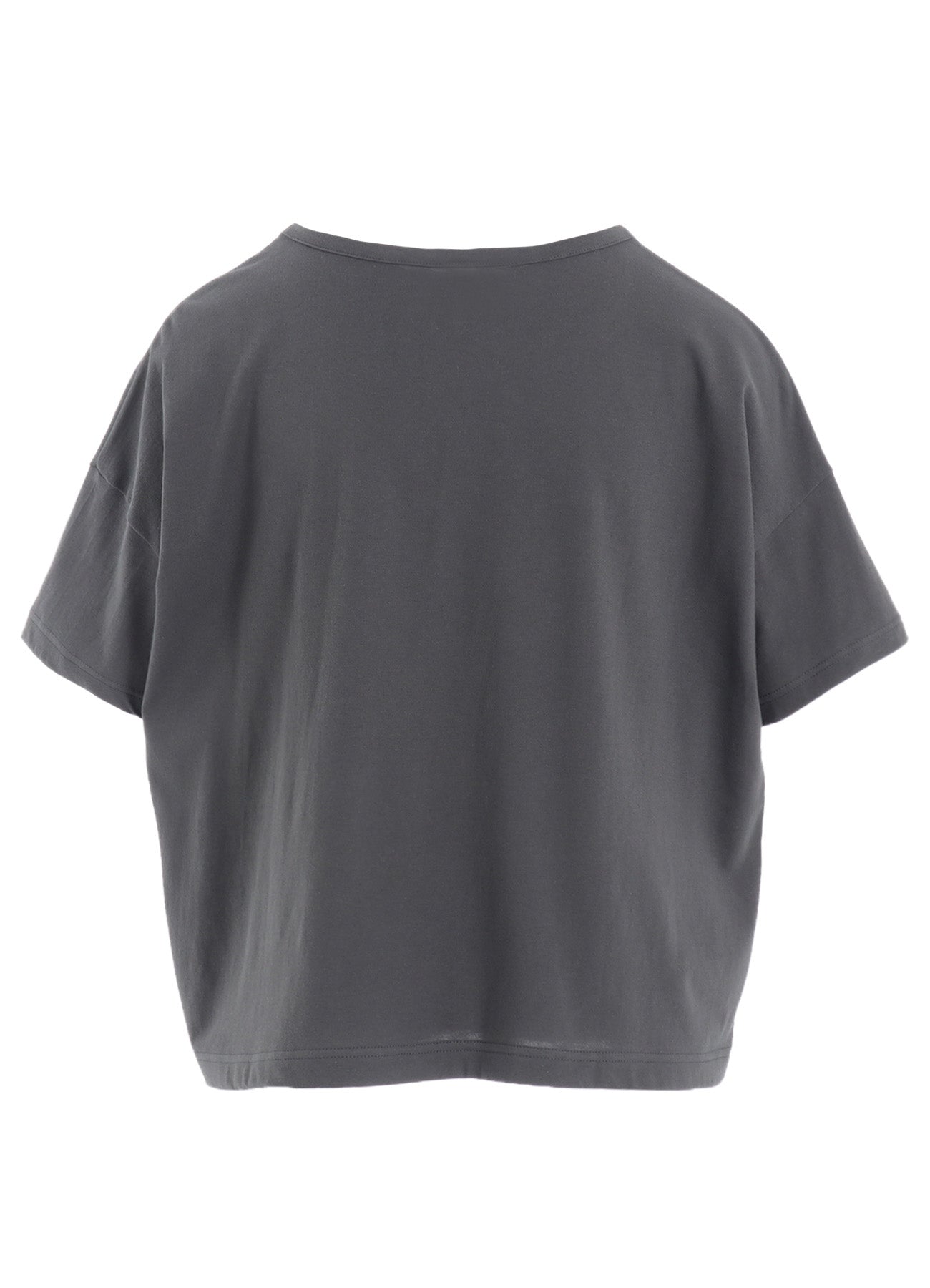 COTTON JERSEY ANIMAL PRINT CROPPED HALF SLEEVE T