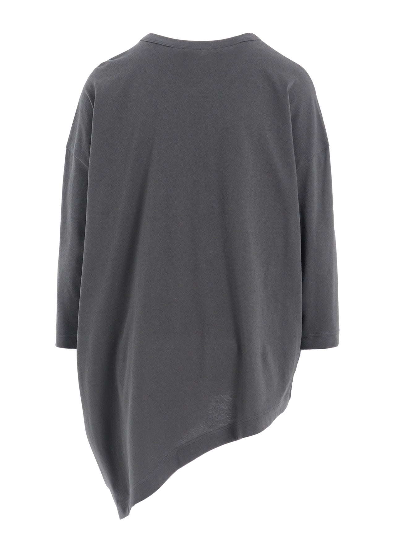 COTTON JERSEY ANIMAL PRINT ASYMMETRY DRAPE T