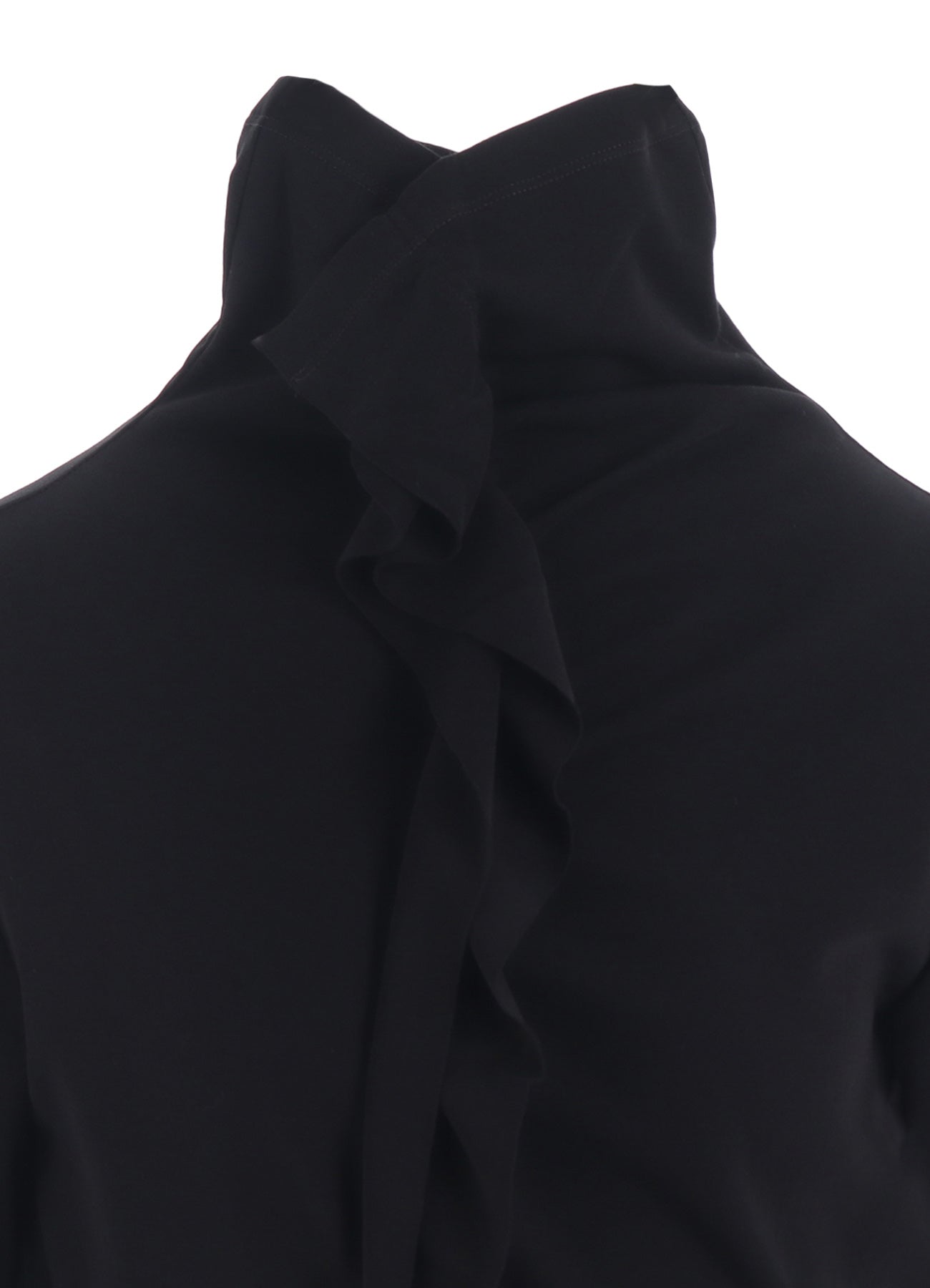 HARD-TWIST ASYMMETRIC HIGH NECK HALF SLEEVE T