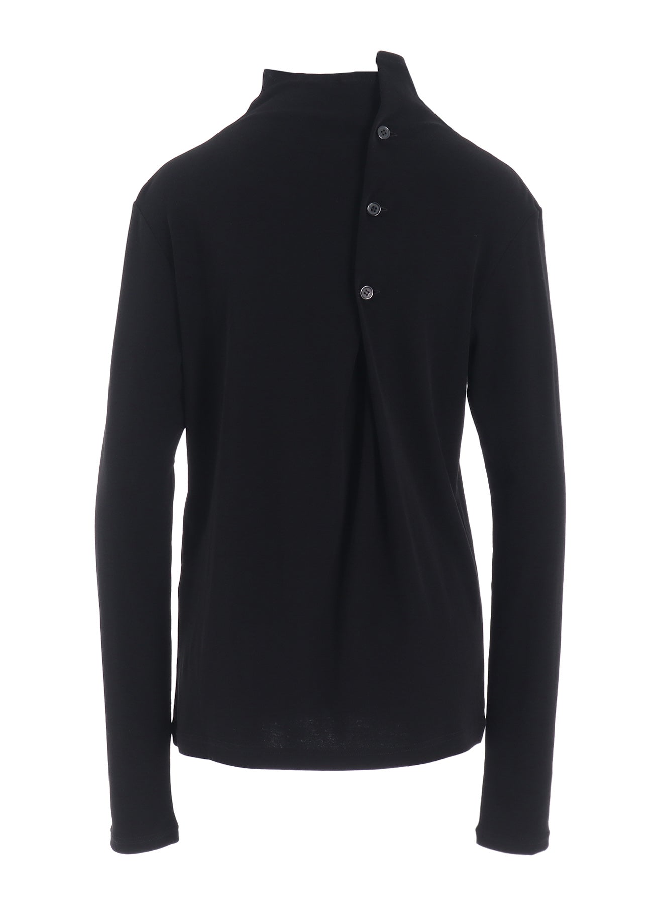 HARD-TWIST BACK BUTTON OFF-NECK T