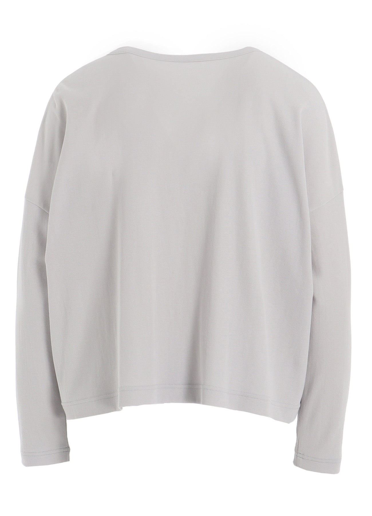HARD-TWIST CROPPED ROUND NECK CARDIGAN