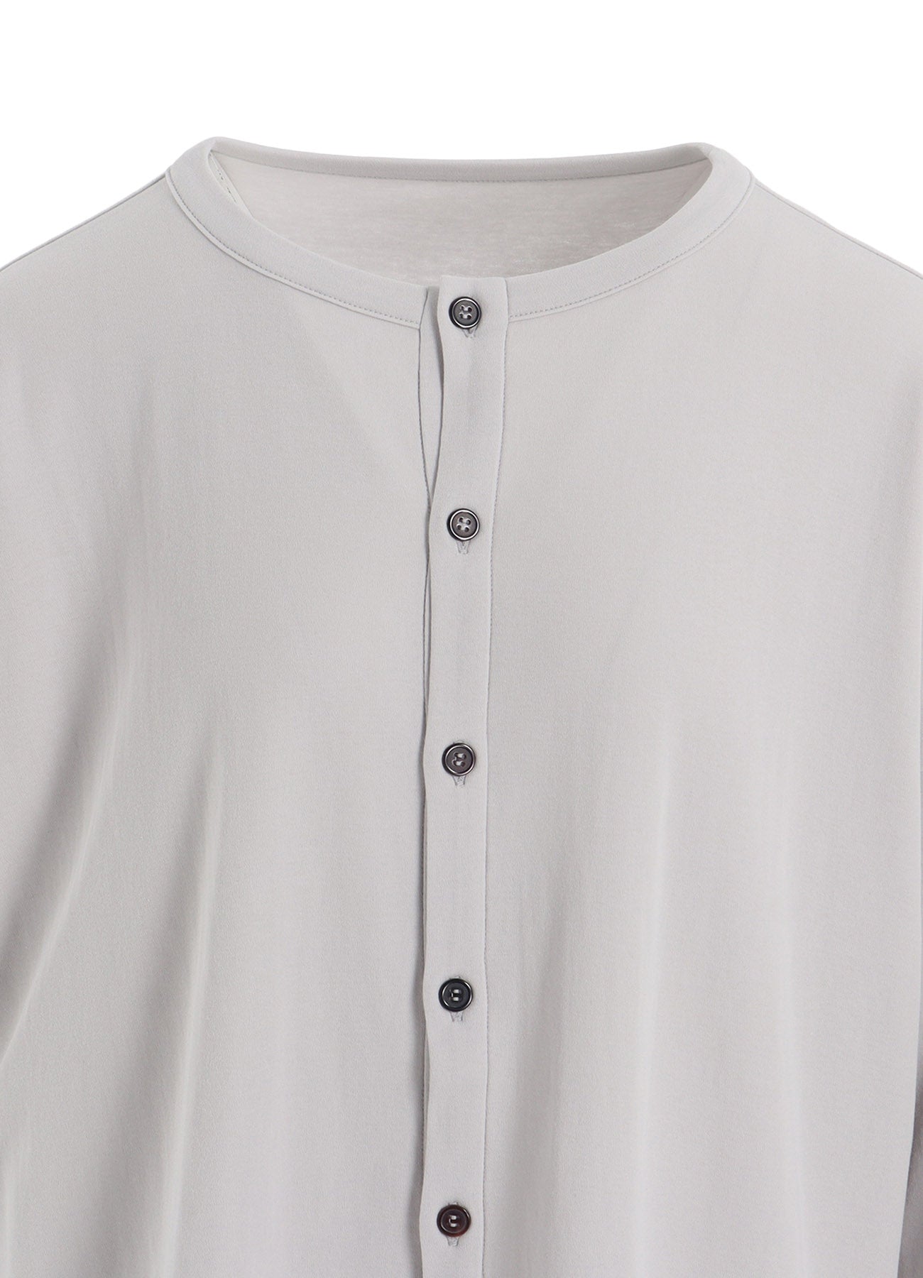 HARD-TWIST CROPPED ROUND NECK CARDIGAN