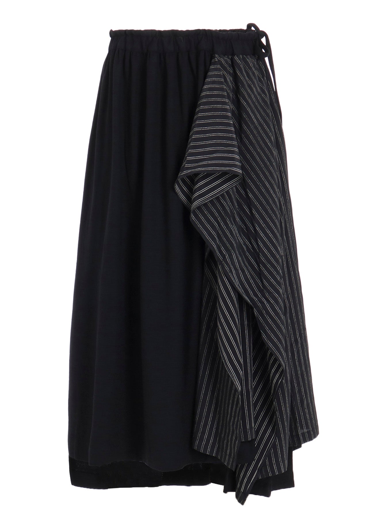 COTTON/CREPE DE CHINE FLARE SKIRT