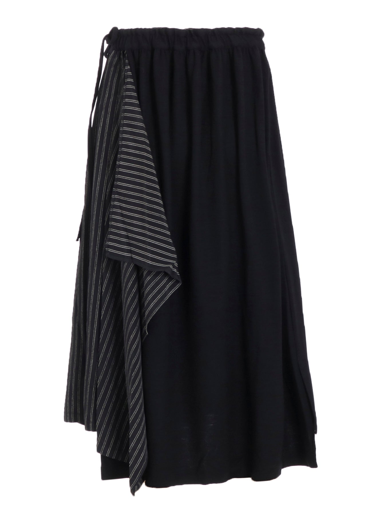 COTTON/CREPE DE CHINE FLARE SKIRT