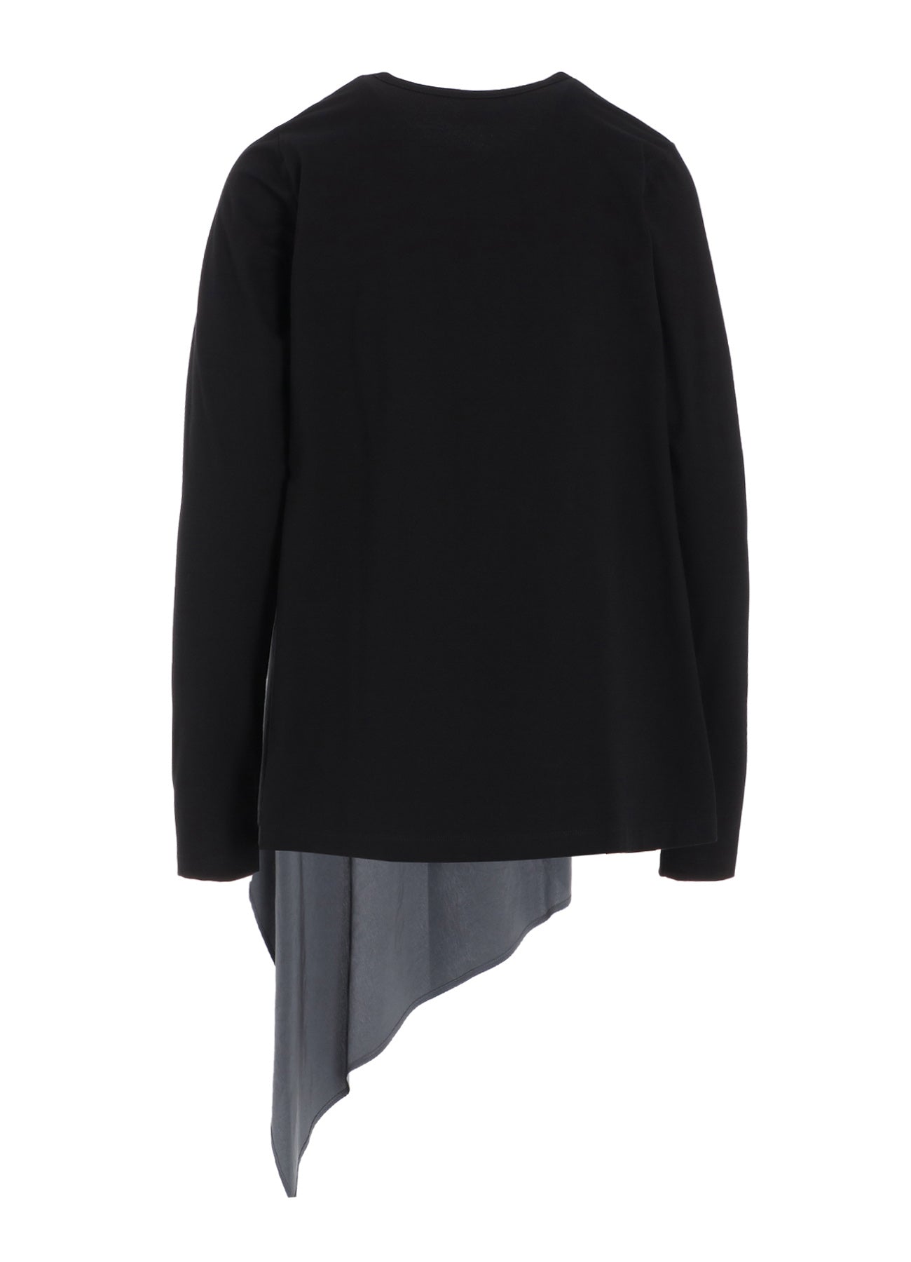 CREPE de CHINE/COTTON JERSEY COMBINATION LONG SLEEEVE T