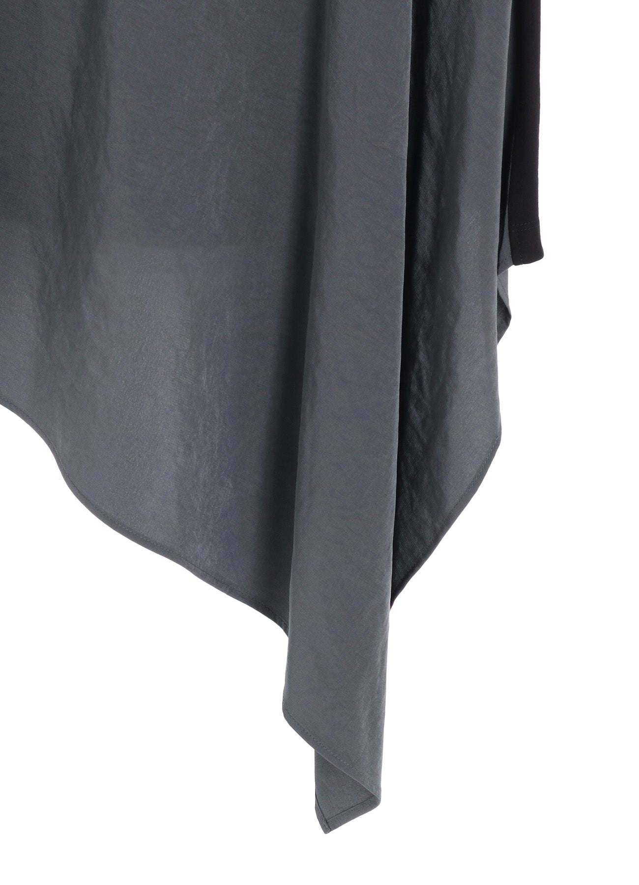 CREPE de CHINE/COTTON JERSEY COMBINATION LONG SLEEEVE T