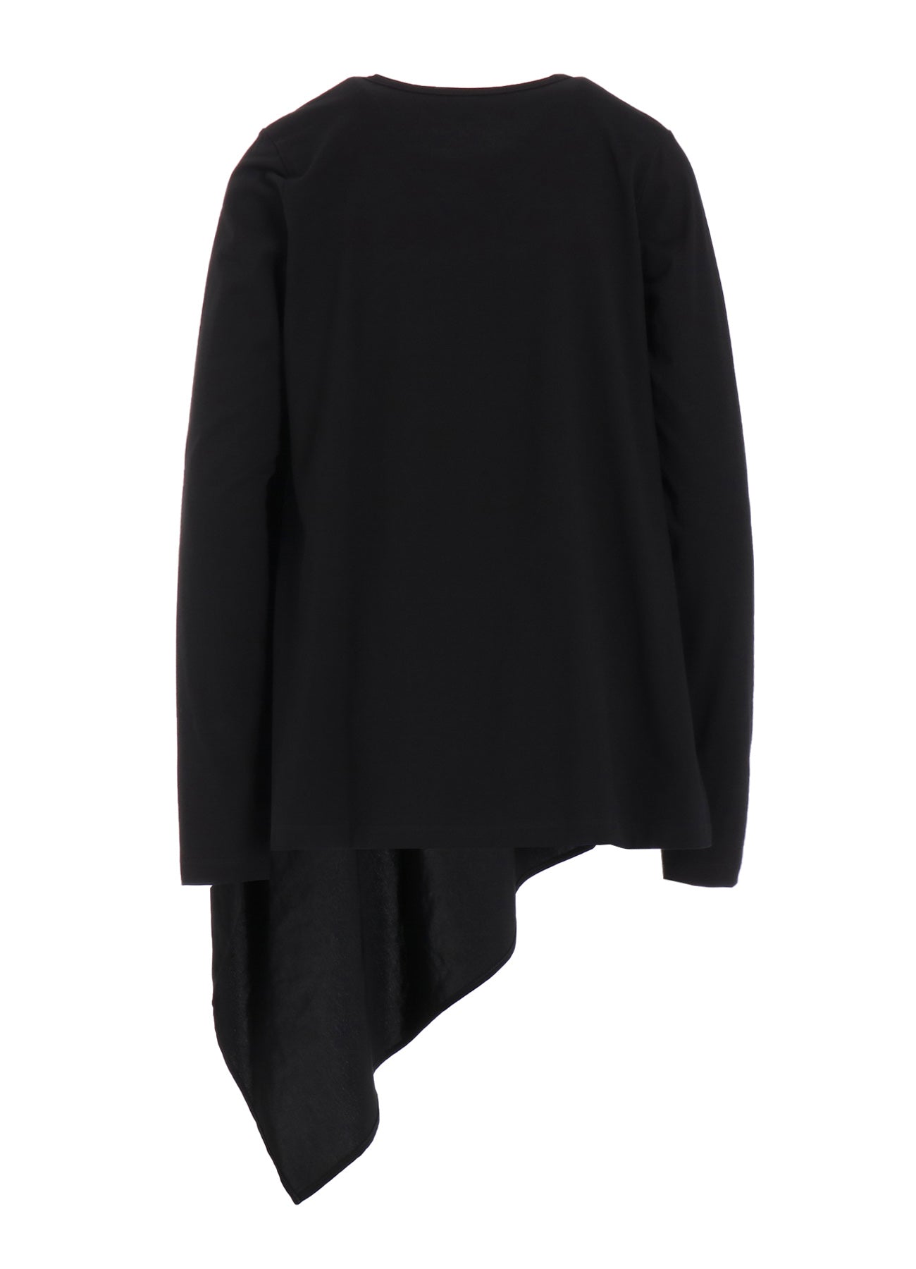 CREPE de CHINE/COTTON JERSEY COMBINATION LONG SLEEEVE T