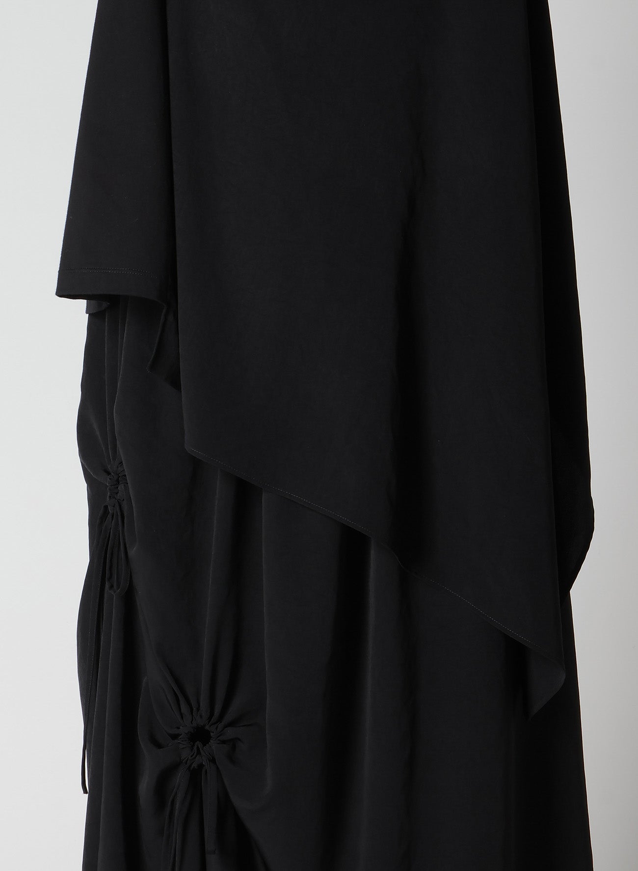 CREPE de CHINE/COTTON JERSEY COMBINATION LONG SLEEEVE T