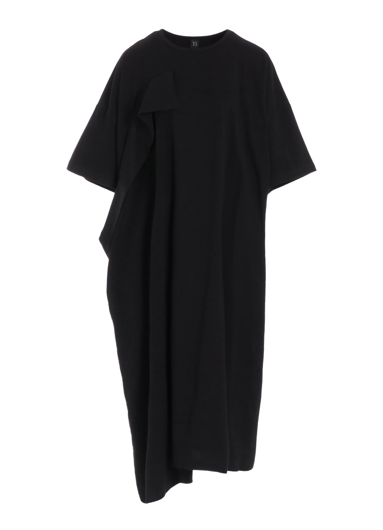 CREPE de CHINE/COTTON JERSEY COMBINATION HALF SLEEVE DRESS