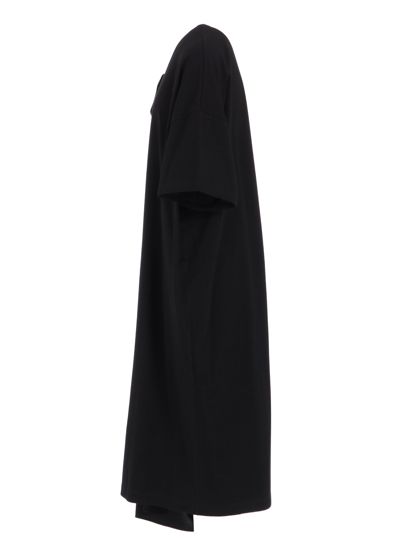 CREPE de CHINE/COTTON JERSEY COMBINATION HALF SLEEVE DRESS