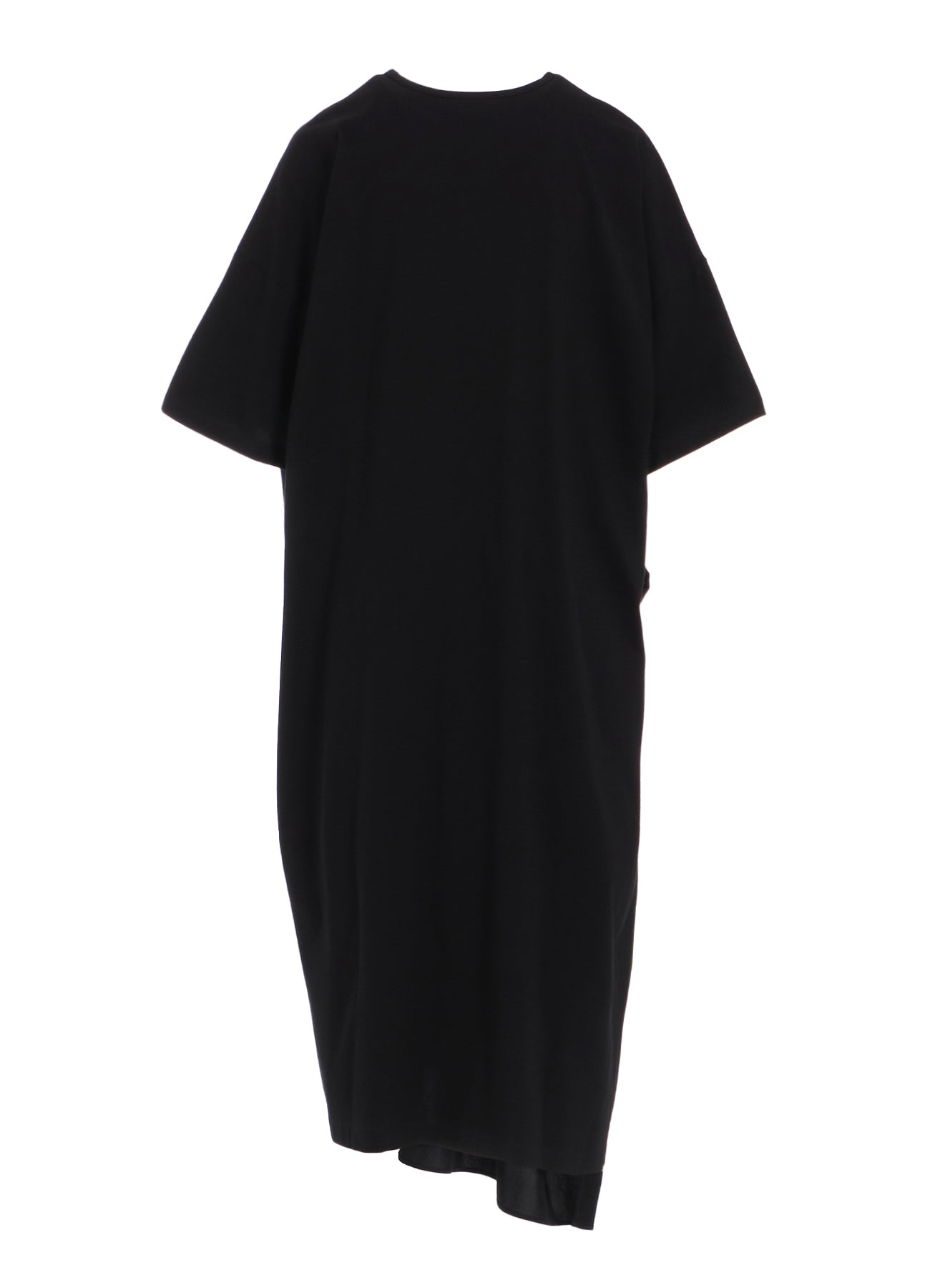 CREPE de CHINE/COTTON JERSEY COMBINATION HALF SLEEVE DRESS