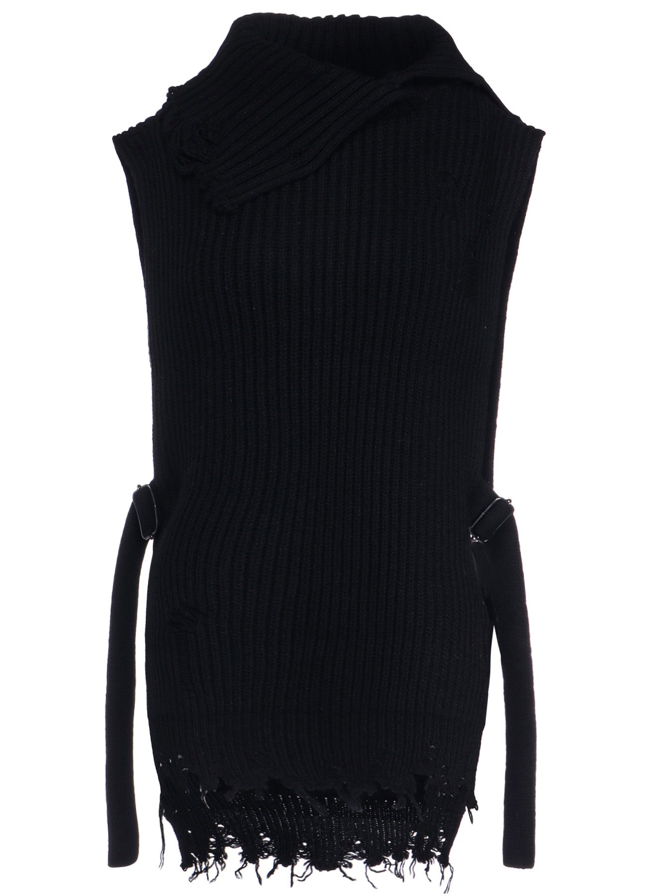 LAMB WOOL DAMAGED KNIT VEST