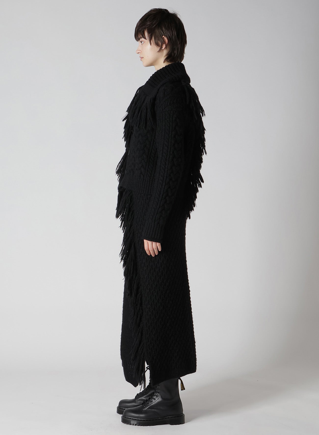 CABLE/FRINGE CARDIGAN