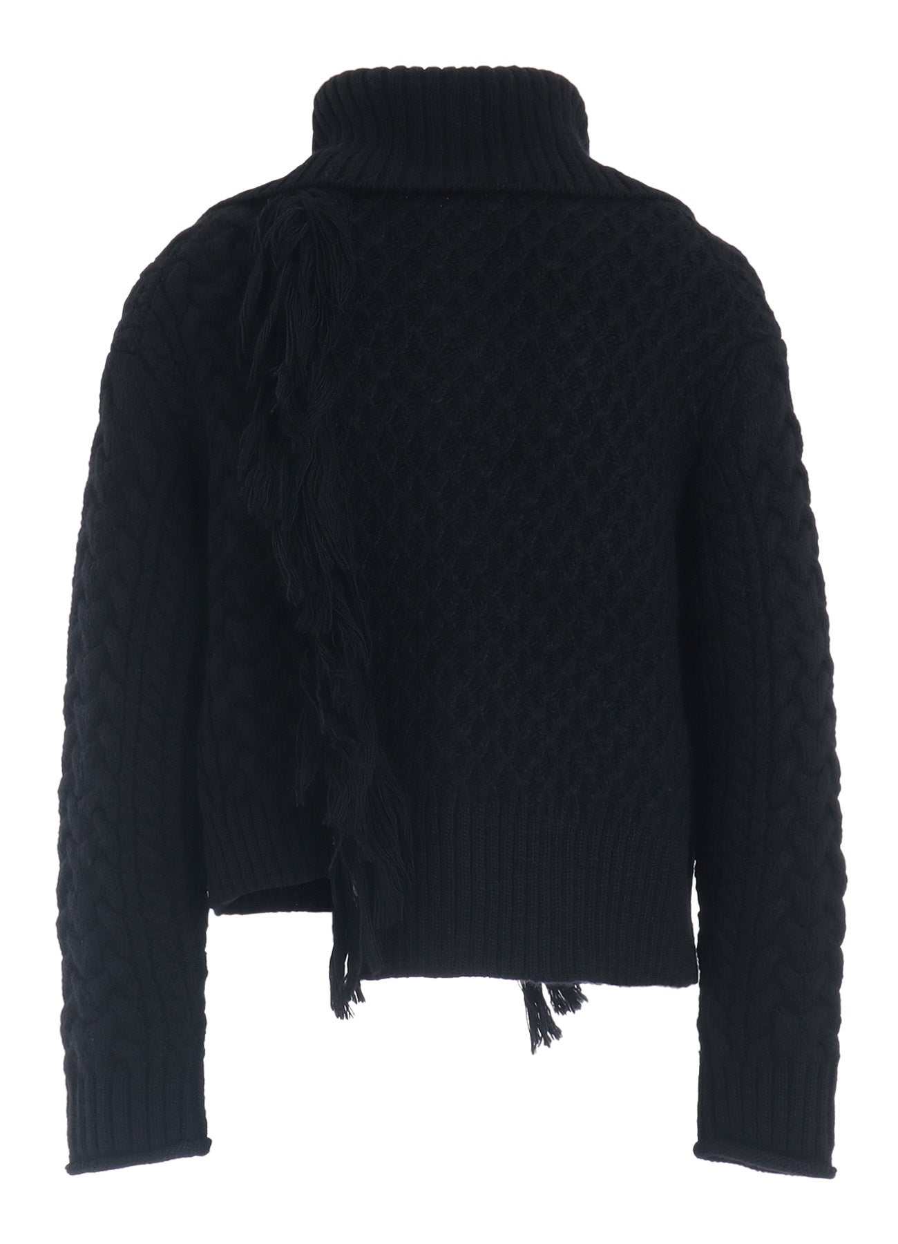 CABLE/FRINGE CARDIGAN