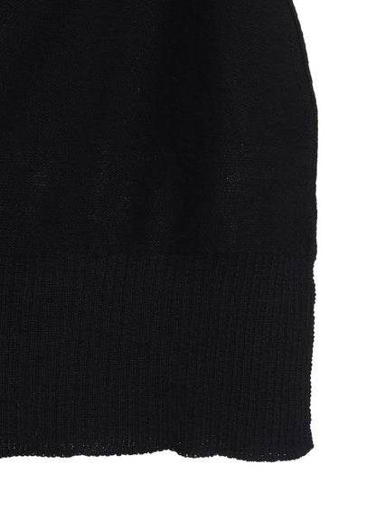 REVERSE STITCHES SIDE DRAPE CARDIGAN
