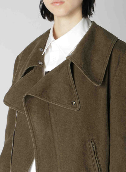 C/LI GABARNINE BIKER JACKET