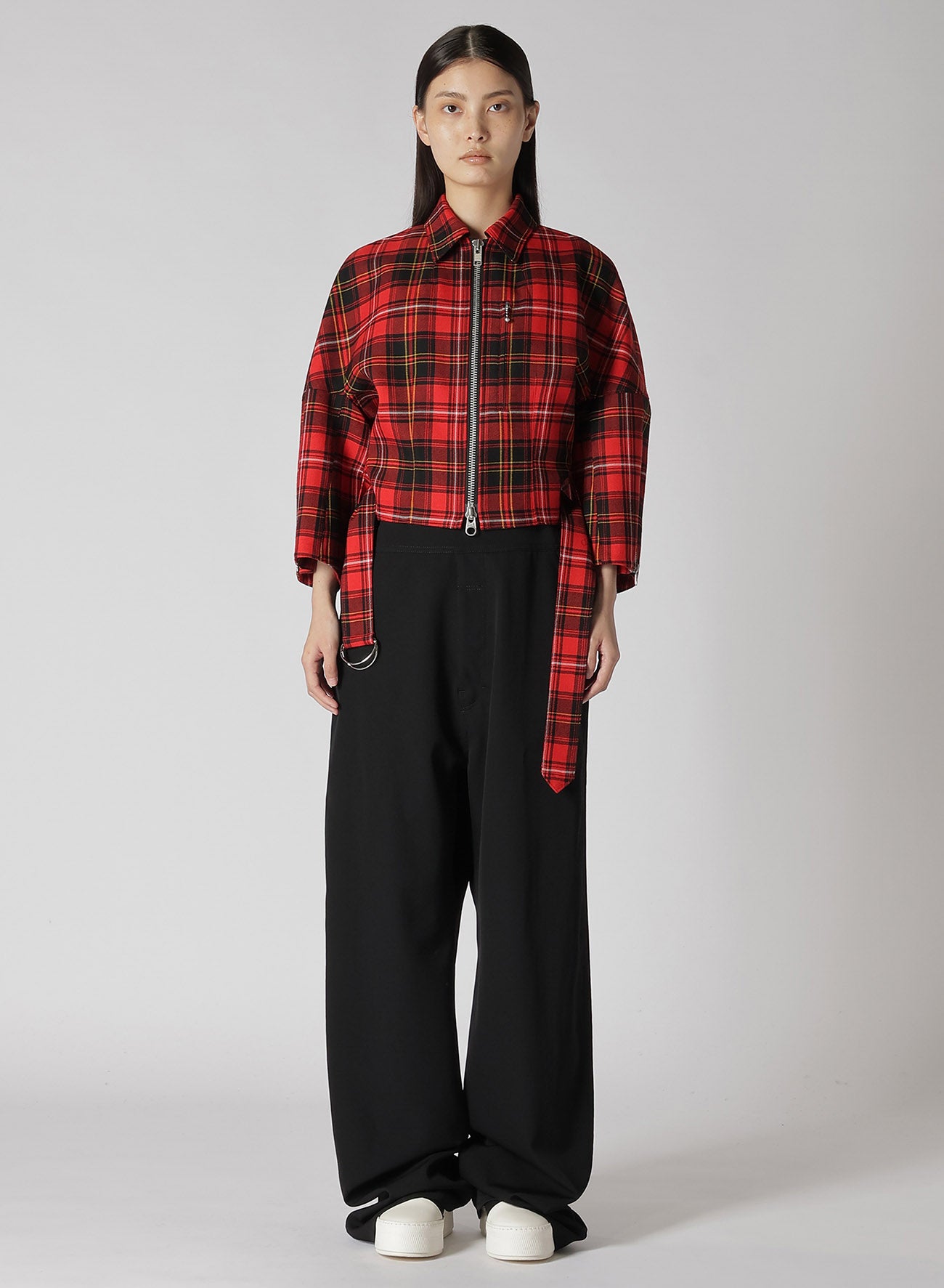 TARTAN CHECK PANEL BLOUSON