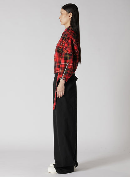 TARTAN CHECK PANEL BLOUSON