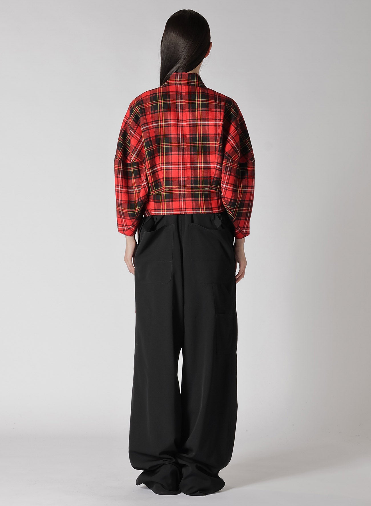 TARTAN CHECK PANEL BLOUSON