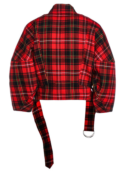 TARTAN CHECK PANEL BLOUSON