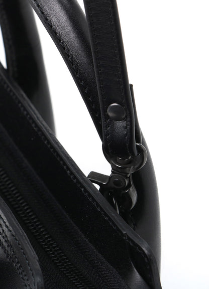 SEMI-GLOSS LEATHER CHOPPED SQUARE MINI BAG