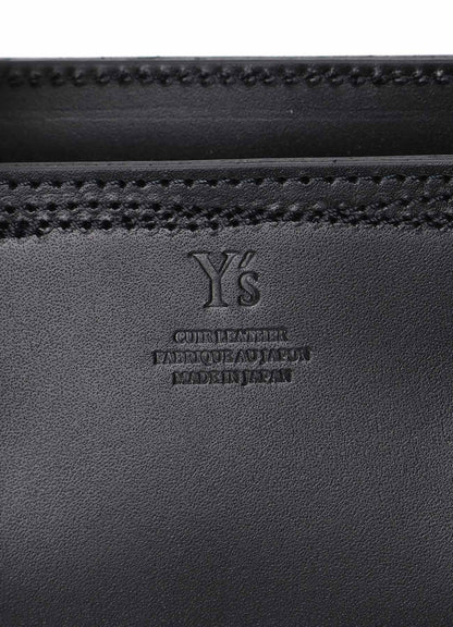 SEMI-GLOSS LEATHER CHOPPED SQUARE MINI BAG