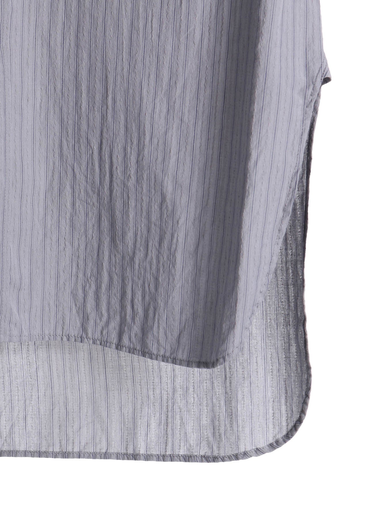 DOBBY STRIPE SHIRRING SLEEVE SHIRT