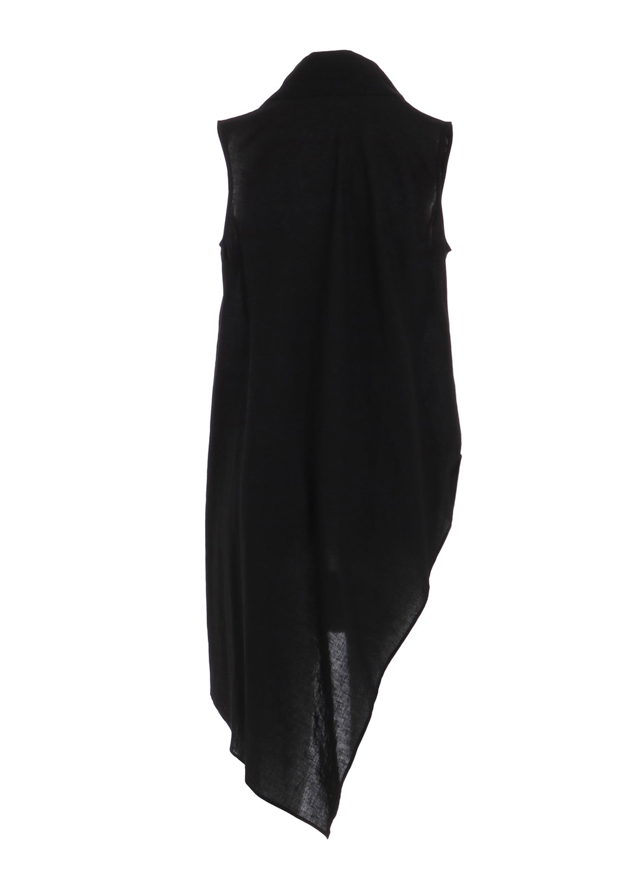 RAYON/LINEN SHEETING TIE STYLE SLEEVELESS BLOUSE