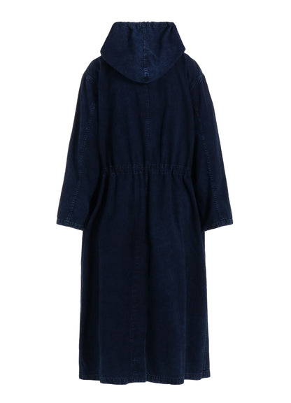 6OZ BLEACHED DENIM HOODIE COAT